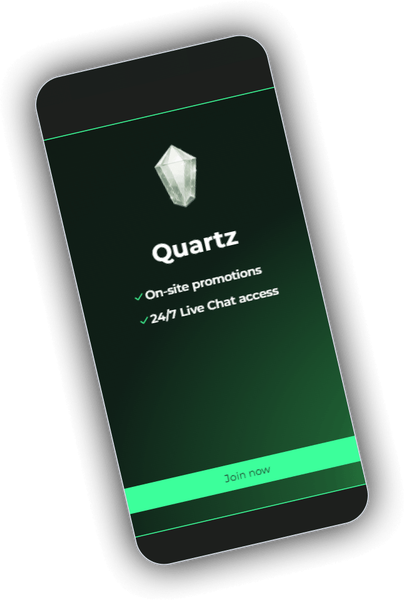 CleanWins VIP Club levels displayed on a transparent dark green phone interface
